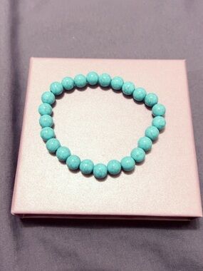 Fashion Jewelry Turquoise Beaded Stretch Bracelet